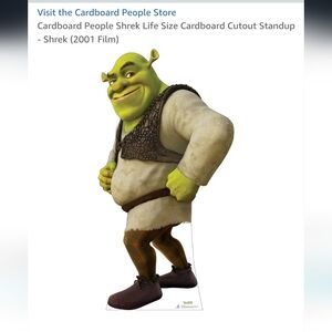 Shrek & Donkey cardboard standup cutouts.